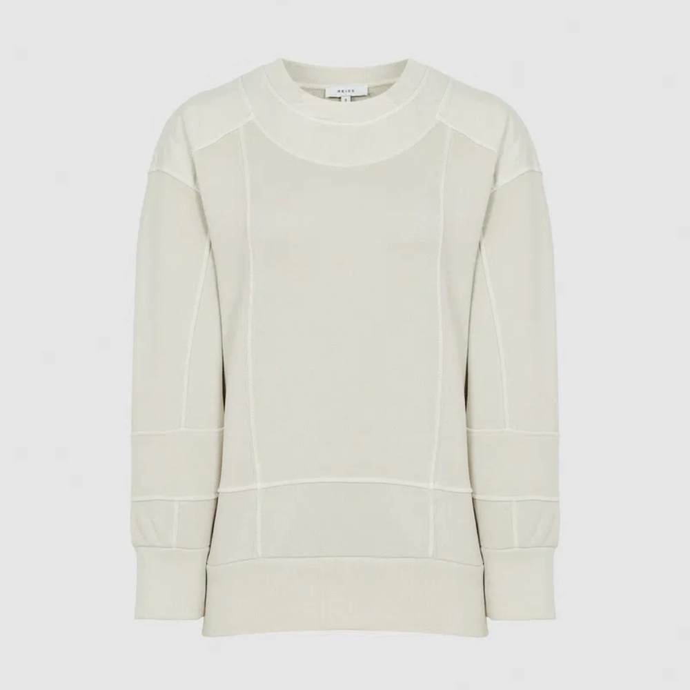 Reiss Anais Off White Thick High Quality Cotton Crewneck Sweatshirt M